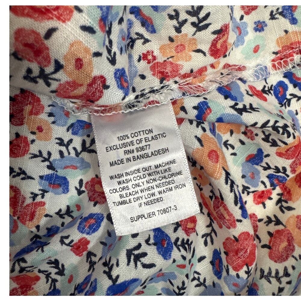 St John’s Bay Floral Off Shoulder Smocked Cotton Blouse Small NWT - Picture 8 of 8